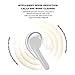Moow Wireless Bluetooth Headphone with Noise Canceling Microphone for Universal/Smartphones - White