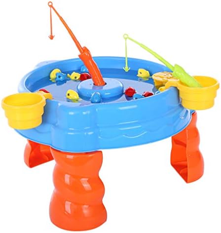 24 Pcs Fishing Game Table Toys Set Kids Toddlers Puzzle Fishing Game Water Table Toy Water Pond Swirl Splash Game Table - Shipped from US (♥ Multicolour)
