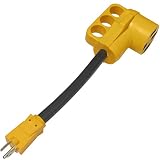 RV Electrical Power Adapter Cord-15A Male to 50A Female 12inch&nbsp;10/3 STW Power&nbsp;Cord (CR1550)