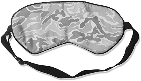Grey Art Camouflage Stripe Natural Silk Sleep Mask &amp; Blindfold Super-smooth Eye Mask