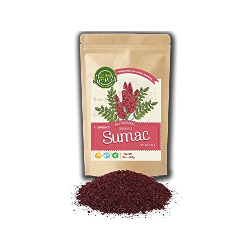 Eat Well Sumac Spice Powder 16 oz Bulk Extra Large Size Ground Sumac