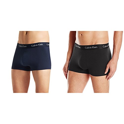 Calvin Klein Men's Underwear Body Modal Trunks 2 Pack, Blue Shadow/Black, Large