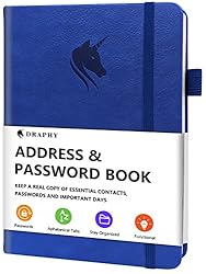 DRAPHY Address Book with Alphabetical Tabs, Elegant
