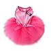 Urparcel Pet Cat Princess Tutu Dress Bow Bubble Skirt Puppy Clothes Dog Dress Apparel Pink S
