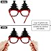 Frienda 12 Pcs Christmas Glasses Frame Christmas Tree Glasses Christmas Costume Eyeglasses Creative Funny Eyewear for Xmas Favors