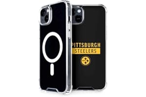 Skinit Phone Case Compatible with MagSafe iPhone 15 - Officially Licensed NFL Pittsburgh Steelers Black Performance Series Design