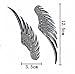 3D Personalized Car Stickers Metal Angel Wings Car Stickers Badge Wings Decoration Stickers For BMW Audi Ford Volkswagen Toyota Car (Silver)