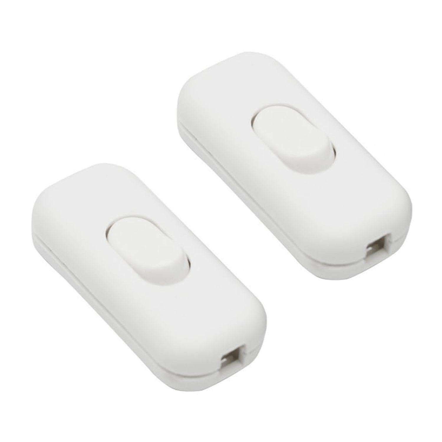 2 Pieces in-Line Switch, Inline Dimmer Switch, in-Line Light Switch, Torpedo Switch, Two-Wire Double Cut Switch, Appliance Switch Controller, Suitable for Lamps, Small Appliances