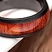 SOMEN TUNGSTEN 8mm Men's Women Black Titanium Ring with Real Wood Inlay Comfort Fit Wedding Band Size 5-14 (8)