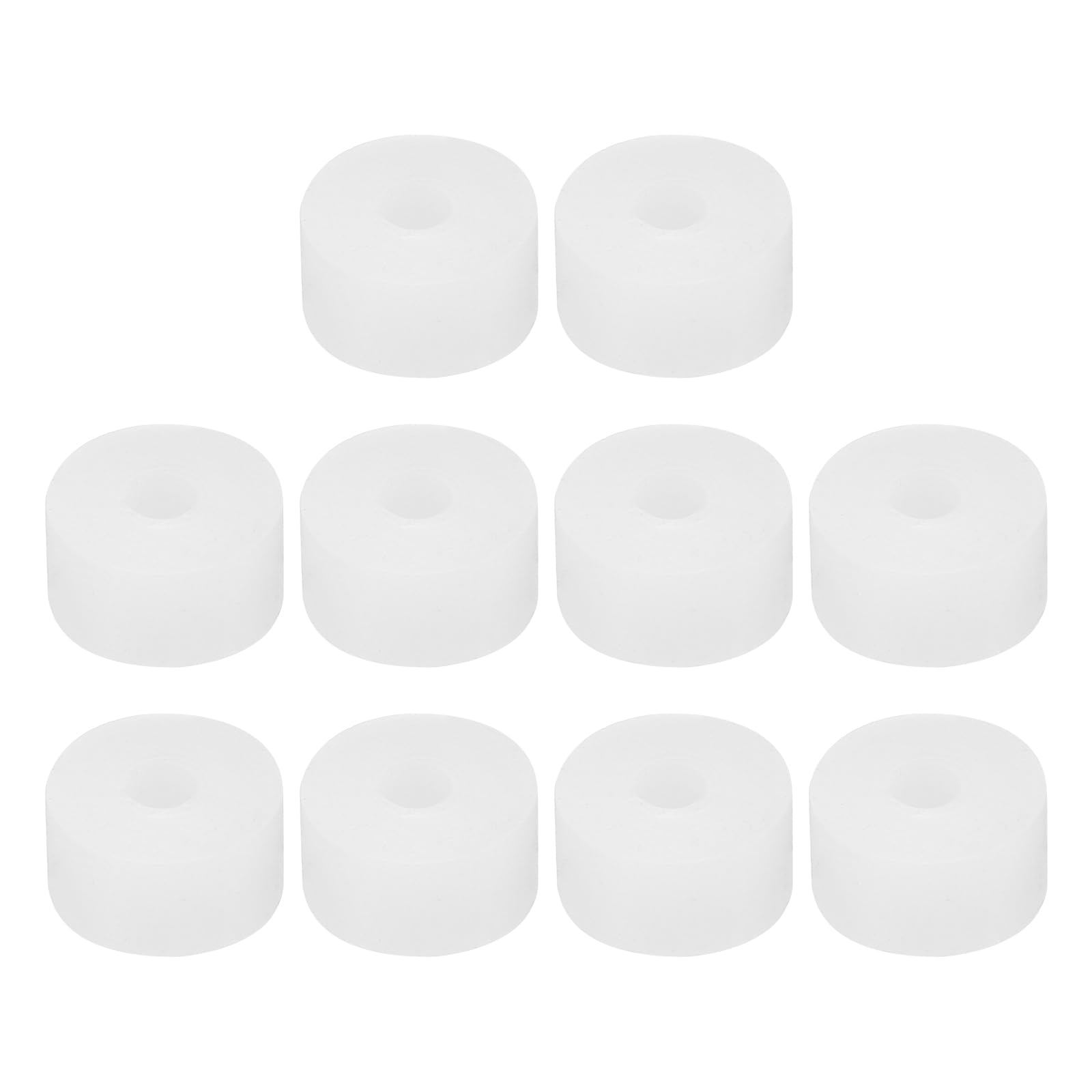 PATIKIL Silicone Rubber Flat Washer, 10 Pcs 0.79" OD x 0.24" ID x 0.39" Thickness Sealing O Ring Water Hose Gasket Assortment Kit Heat Resistant Washer for Plumbing Valve Machinery, White