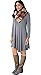 MOLERANI Women's Long Sleeve Casual Loose T-Shirt Dress (XL, Gray)