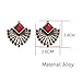 super Blackzone Lovely Girl Daily Makeup Women Vintage Ethnic Style Rhinestone Earrings Fan-Shaped Bohemian Ear Stud Gift