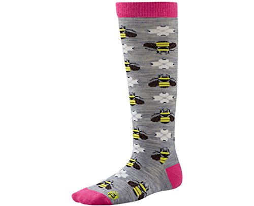 Smartwool Kid's Charley Harper Monteverde Cloud Forest Preserve Knee High Socks (Light Gray Heather) Large - Past Season