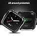 Kartice Compatible Fitbit Versa Case Cover, TPU Soft Accessories Fitbit Versa Protective Case Frame Cover Shell for Fitbit Versa Smart Fitness Watch,Need to take Off case to Charge (Black)