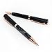 Creoly Black Marble and Rose Gold Cute Ballpoint Pen Gift Set For Women - Refillable Aesthetic Pen Set with Black Ink, By Elmina