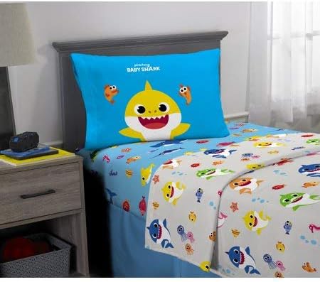 baby shark twin sheets