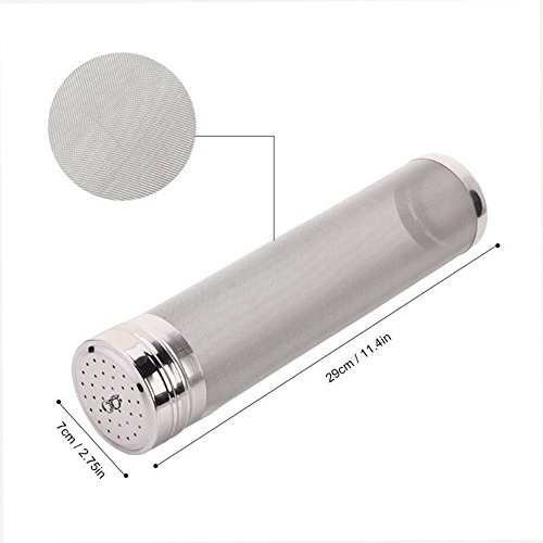 ProMaker Beer Dry Hopper Filter, Stainless Steel Hop Strainer Micron Mesh Beer Filter Cartridge (2.8 X 11.8 inch)