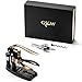Corkscrew Wine Bottle Opener - 6 Piece Wine Gift Set with Stand, Wine Aerator, Foil Cutter, Bottle Stopper Vacuum Pump, & Extra Spiral Part + Luxury Gold Gift Box