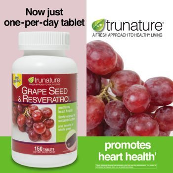 trunature Grape Seed & Resveratrol, 150 Timed-Release Tablets