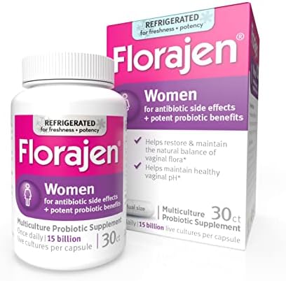 Florajen Refrigerated Probiotics for Women, 15 Billion CFUs, Multi ...