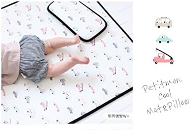Petit Mong 3D Honeycomb Cool Mat + Cool Pillow Set Car White