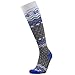 Pure Athlete Ski Socks Women Wool Warm – Skiing Sock Men, Warmest Snowboard Cold Weather Pack (1 Pair - Grey/Blue, Medium)