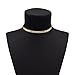 Boosic Bohemian Gold Tone Snake Chain Choker Necklace Minimalist Jewelry For Women