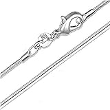 925 Sterling Silver Plated Snake Chain 1mm Round Jewelry Necklace 16-30 inch