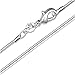 925 Sterling Silver Snake Chain 1mm Round Plated Jewelry Necklace 16-30 inch
