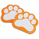 Dozen Orange Paw Print Themed Mini Notebook Memo Pads
