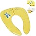 Gimars Nonslip Silicone Pads Portable Folding Travel Baby Toddler Potty Training Seat Cover with Carry Bag for Kids, Yellow