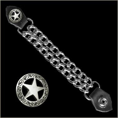 BIKER VEST EXTENDER STAR BADGE MADE IN USA! motorcycle bell gremlin guardian harley yamaha honda suzuki indian triumph