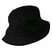 Big Size Cotton Blend Twill Bucket Hat - Black (For Big Head)