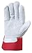 Wells Lamont Leather Work Gloves with Safety Cuff, Double Palm, Split Cowhide, One Size (4050) , Black , Large , Red