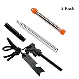 momo-X Pocket Bellows Emergency Survival Magnesium Fire Emergency Fire Starters Collapsible Long Fire Blower Pipe Builds Campfire by Blasting Air 3 Pack