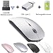 Wireless Mouse for MacBook pro/Air Mac Laptop Windows Computer Gray Black