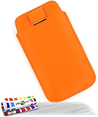 MUZZANO Original Sweep XL Case Cover with 3 Ultra Clear Screen Protective Films for Nokia Lumia 930 - Brown