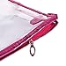 Sealike Waterproof Clear Transparent PVC Cosmetic Organizer Bag for Travel with Stylus (Hot Pink)
