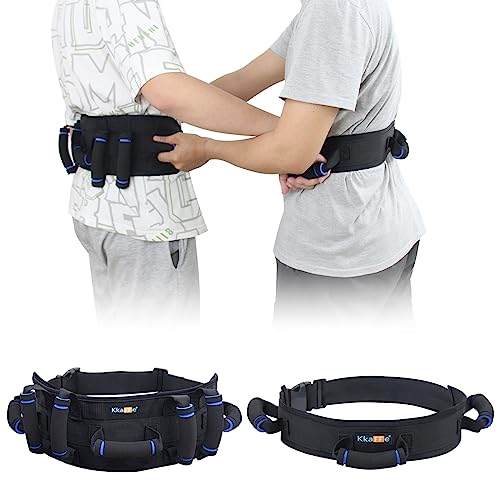 KkaFFe Gait Belt with Handles, Transfer Belt for Elderly, Patient Gait Belts, Transfer Belt Assist, Gait Belts for Seniors, Upgraded Using Rubber Handles(2 Pieces)