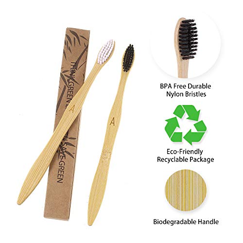 Bamboo Toothbrushes, Adult BPA-Free Soft Bristles Toothbrush, Eco-Friendly Alternative Toothbrushes for Guests or When… - Image 4