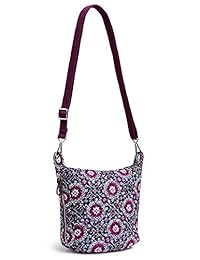 Vera Bradley Carson Mini Hobo Crossbody en medallón lila, algodón exclusivo