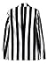 Payeel Costume Black and White Striped Leisure Blazers Jacket Suit(Small)