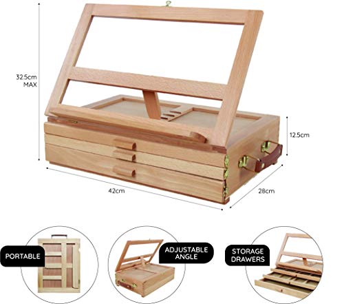 2 Wood+Desk+Table+Easel+Handcrafted