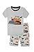 Big Boys' Earthmover Pajamas 100% Cotton Sleepwear Clothes Kids Shorts Set