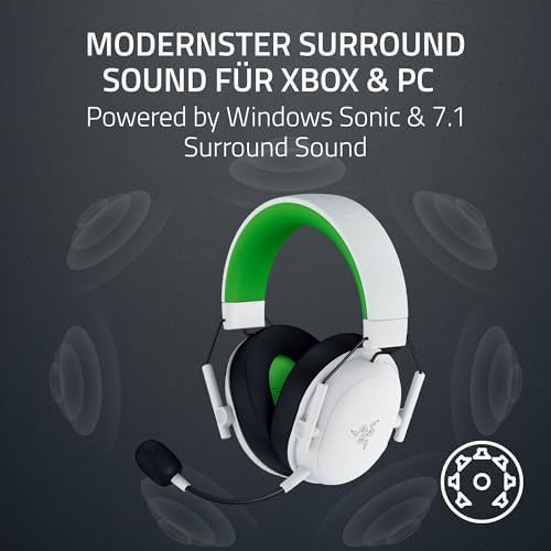 BlackShark V3 X HyperSpeed Xbox - Kabelloses E-Sport Gaming Headset - Ultra leicht 270 g - Triforce 50mm Treiber - Abnehmbares Mikrofon - HyperSpeed 2,4 GHz & Bluetooth - Xbox/PC | Weiß