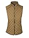 makeitmint Women's Basic Solid Quilted Padding Jacket Vest w/Pockets Medium YJV0002_Camel