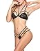 Avidlove Women's Sexy Strappy Lingerie Set Open Cup Halter Lace Babydoll,Black,Large
