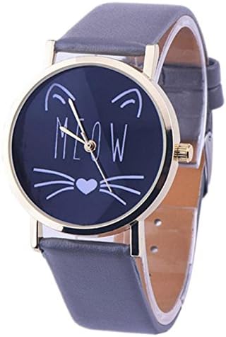 Womens Cat Watch,POTO JY-35 2017 New Cute Cat Meow Analog Quartz Watch Gift