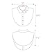 ANZERMIX Women's Detachable Fake Collars Half Shirt Blouse Pack of 3 (Round Collar)