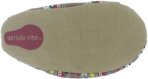 Stride Rite Flashin Firetruck Crib Shoe (Infant),Grey/Multi,1.5 M US Infant